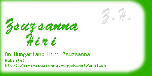 zsuzsanna hiri business card